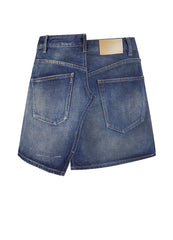 Skirt/JNBY Denim Asymmetric Waist Skirt(100% cotton)