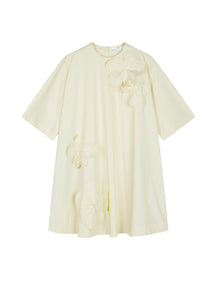 Dress / JNBY 3D-floral Oversize Short-sleeve Dress