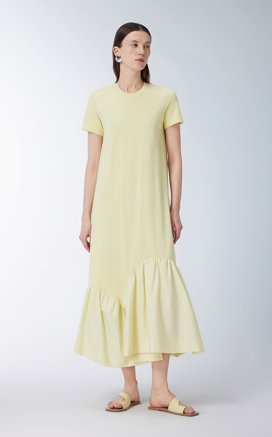 Dress / JNBY  Short-sleeve Spliced Cotton Dress