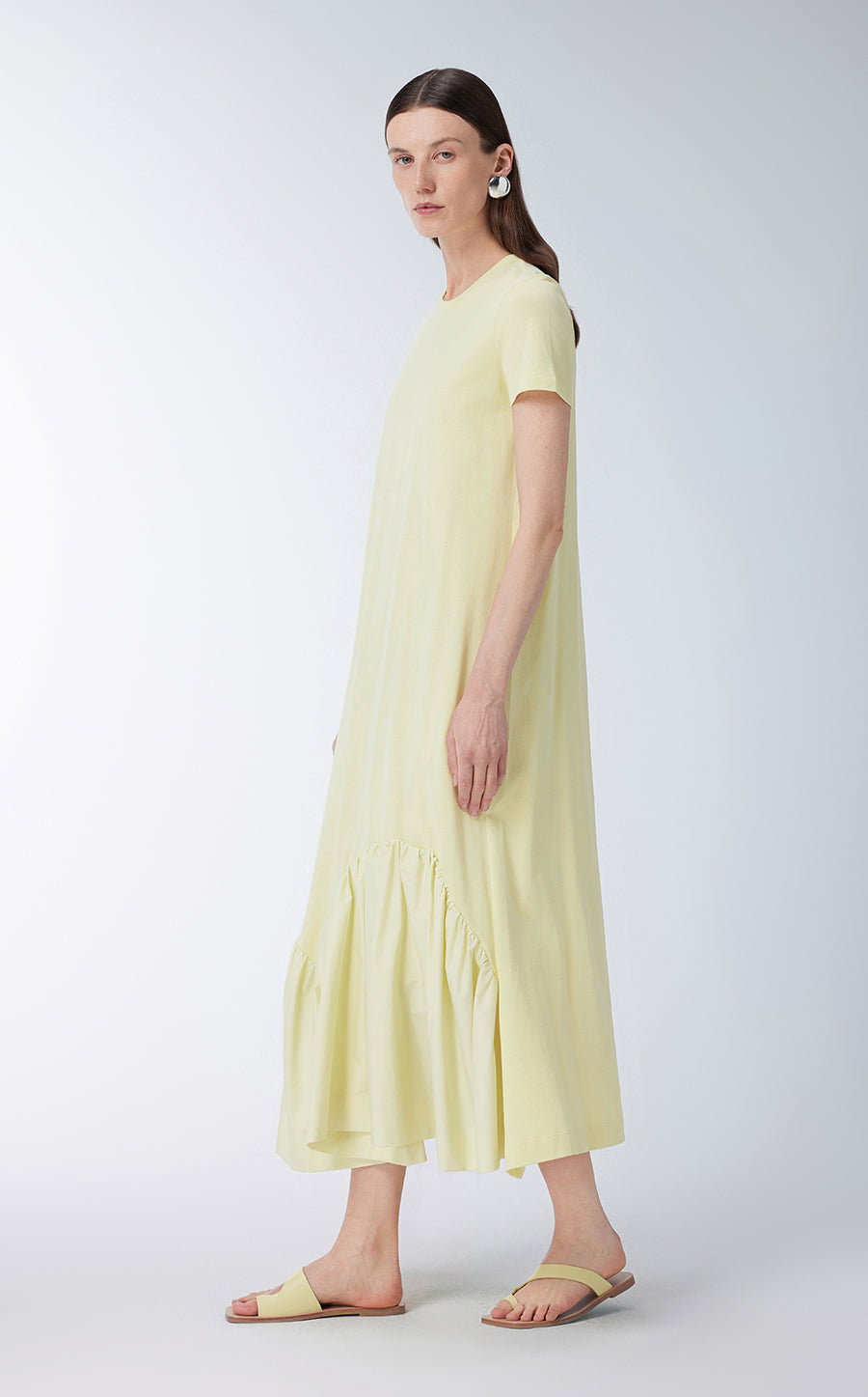 Dress / JNBY  Short-sleeve Spliced Cotton Dress