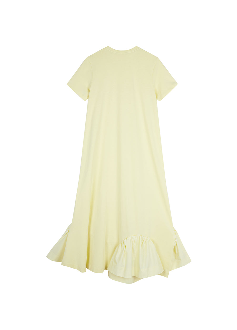 Dress / JNBY  Short-sleeve Spliced Cotton Dress