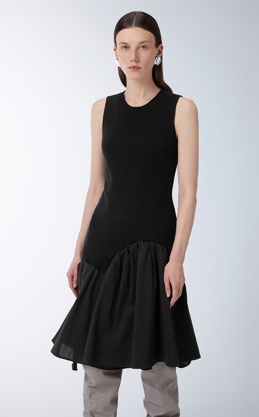 Dress / JNBY Asymmetric Sleeveless Sweater Dress