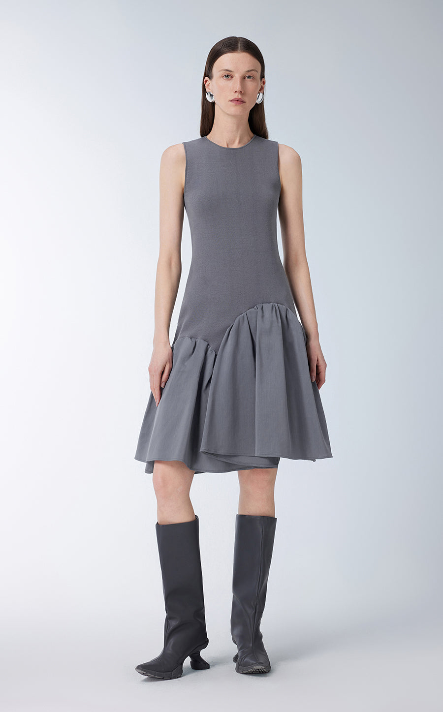 Dress / JNBY Asymmetric Sleeveless Sweater Dress