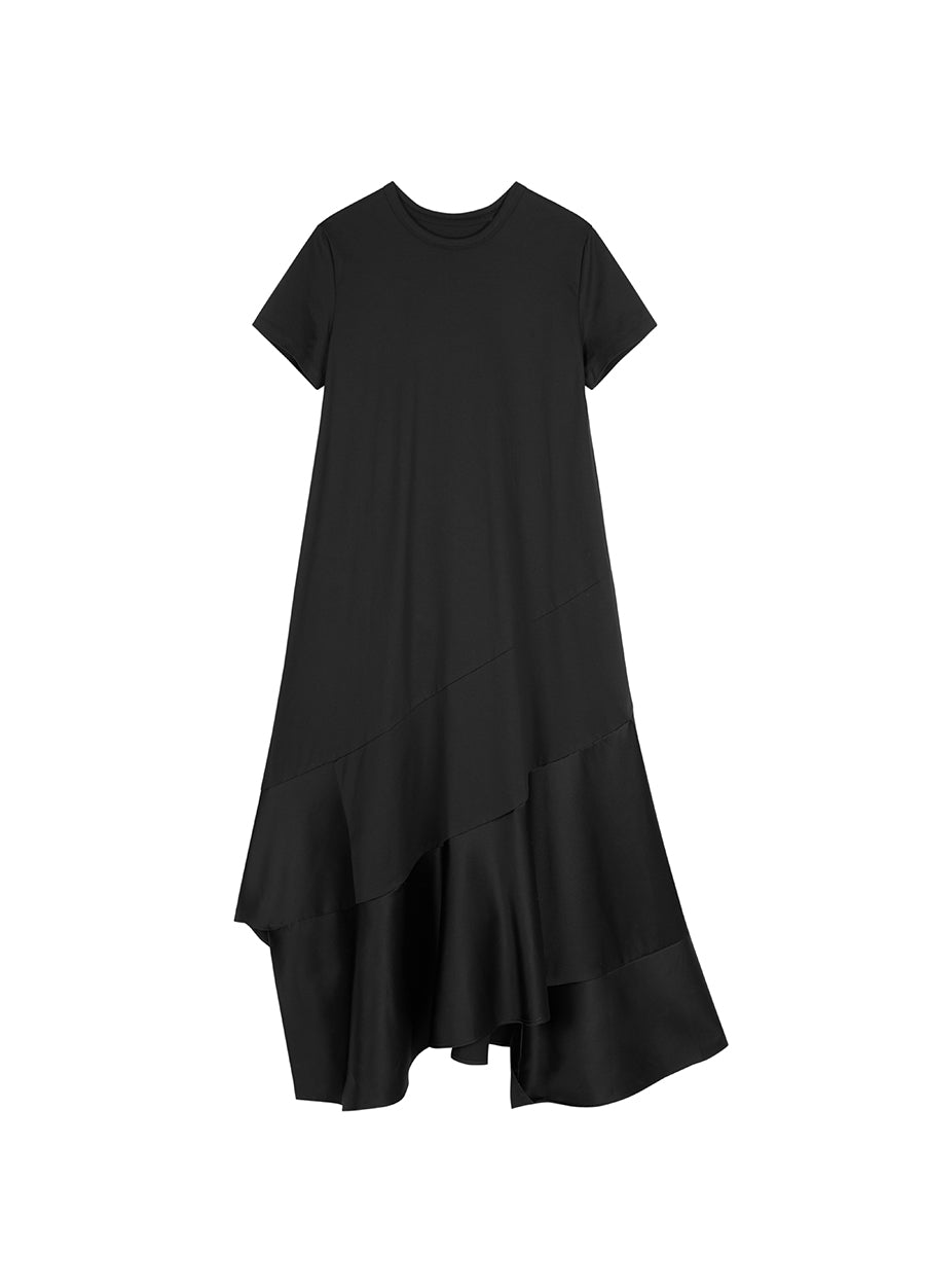 Dresses/JNBY A-line Color Block Short-sleeved Dress