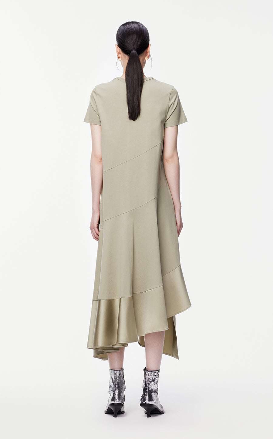 Dresses/JNBY A-line Color Block Short-sleeved Dress