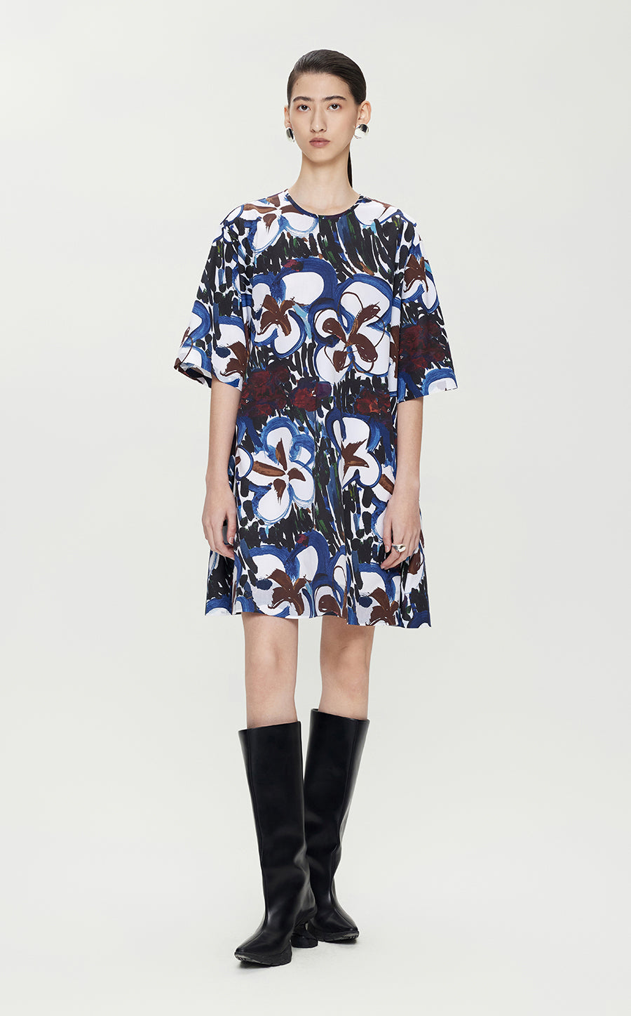 Dress / JNBY Oversized Miao-inspired Floral Prints Dress