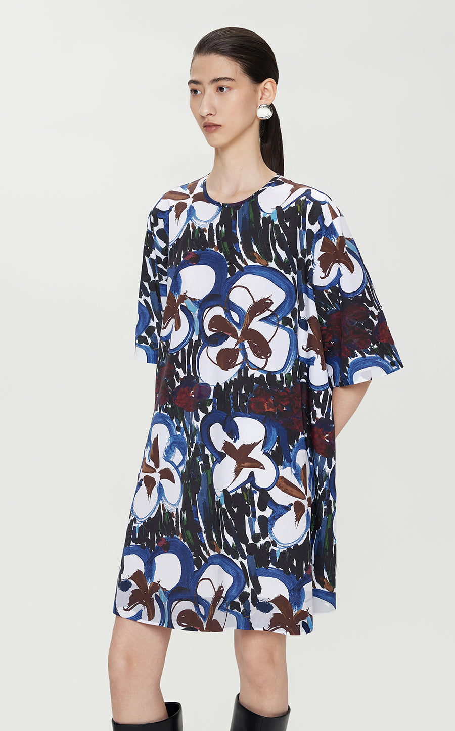 Dress / JNBY Oversized Miao-inspired Floral Prints Dress