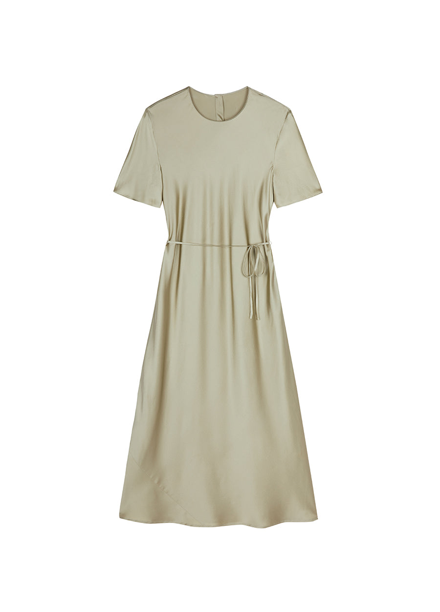 Dresses/JNBY Satin Tea-length Sleeveless Dress