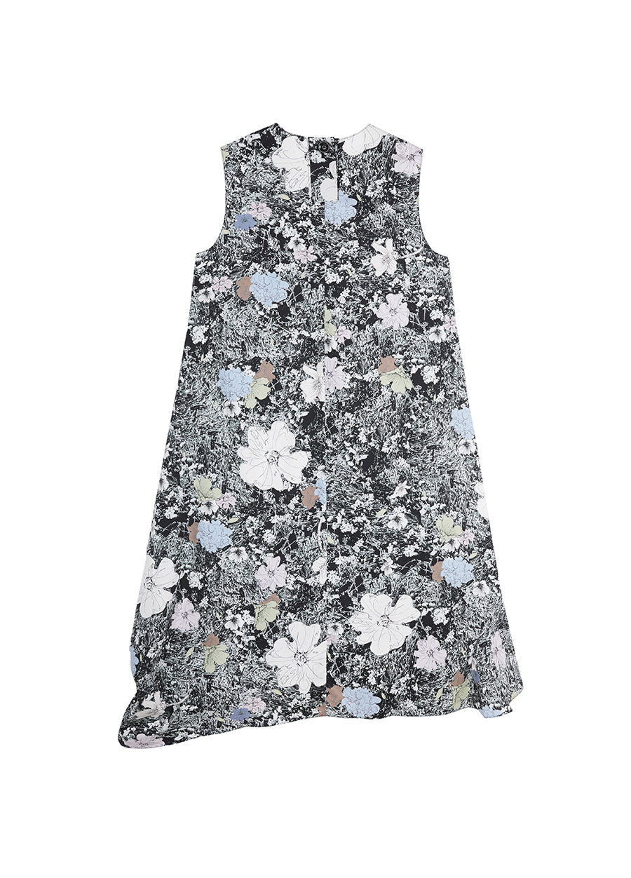 Dress / JNBY Floral Prints Sleeveless A-line Dress