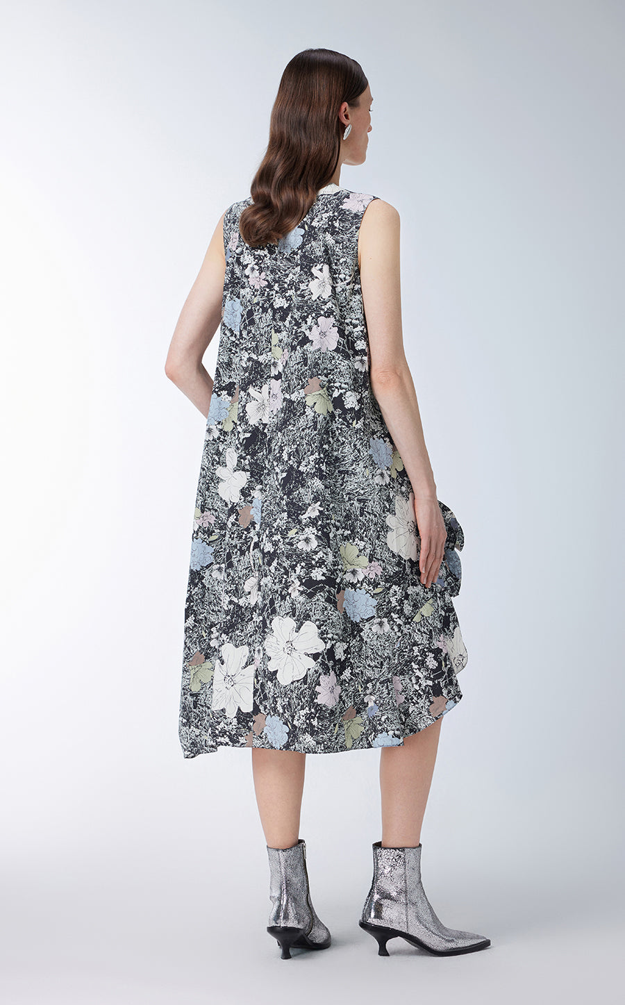 Dress / JNBY Floral Prints Sleeveless A-line Dress