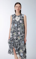 Dress / JNBY Floral Prints Sleeveless A-line Dress