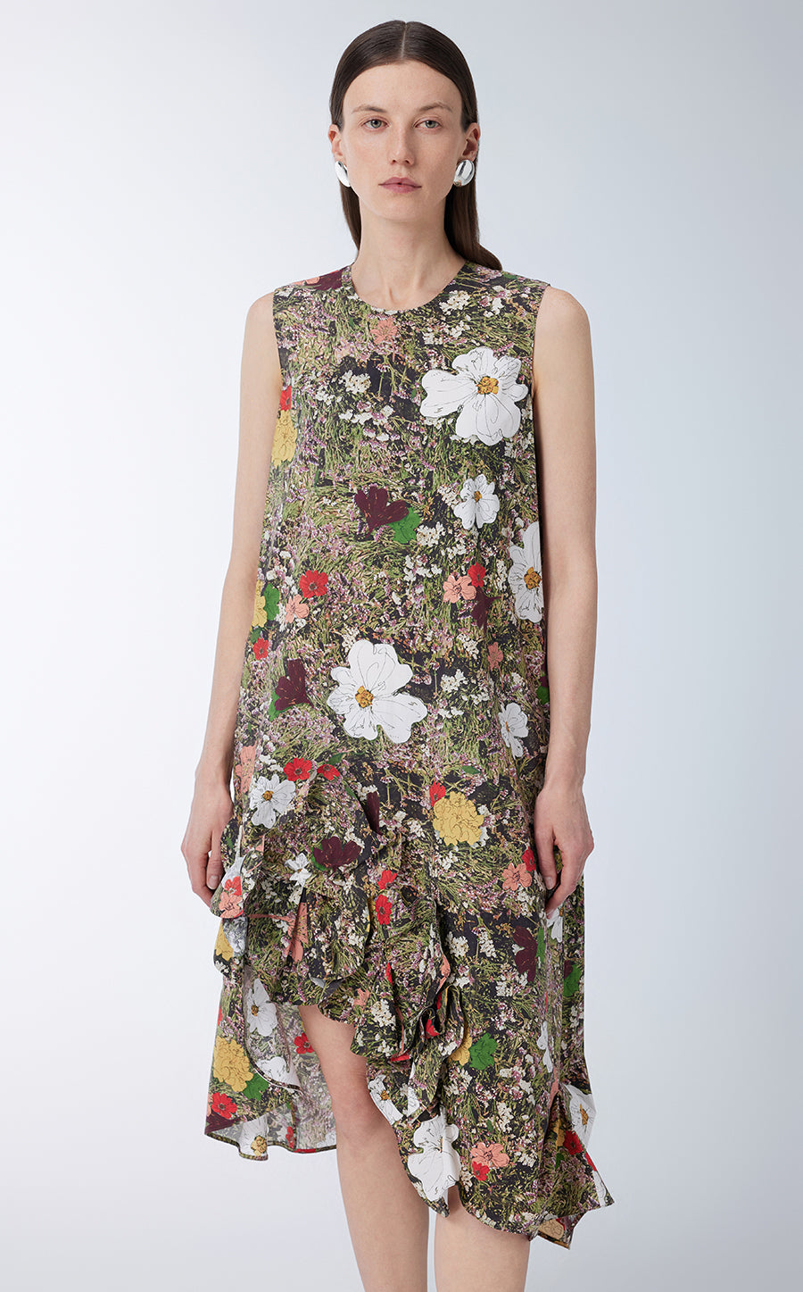 Dress / JNBY Floral Prints Sleeveless A-line Dress