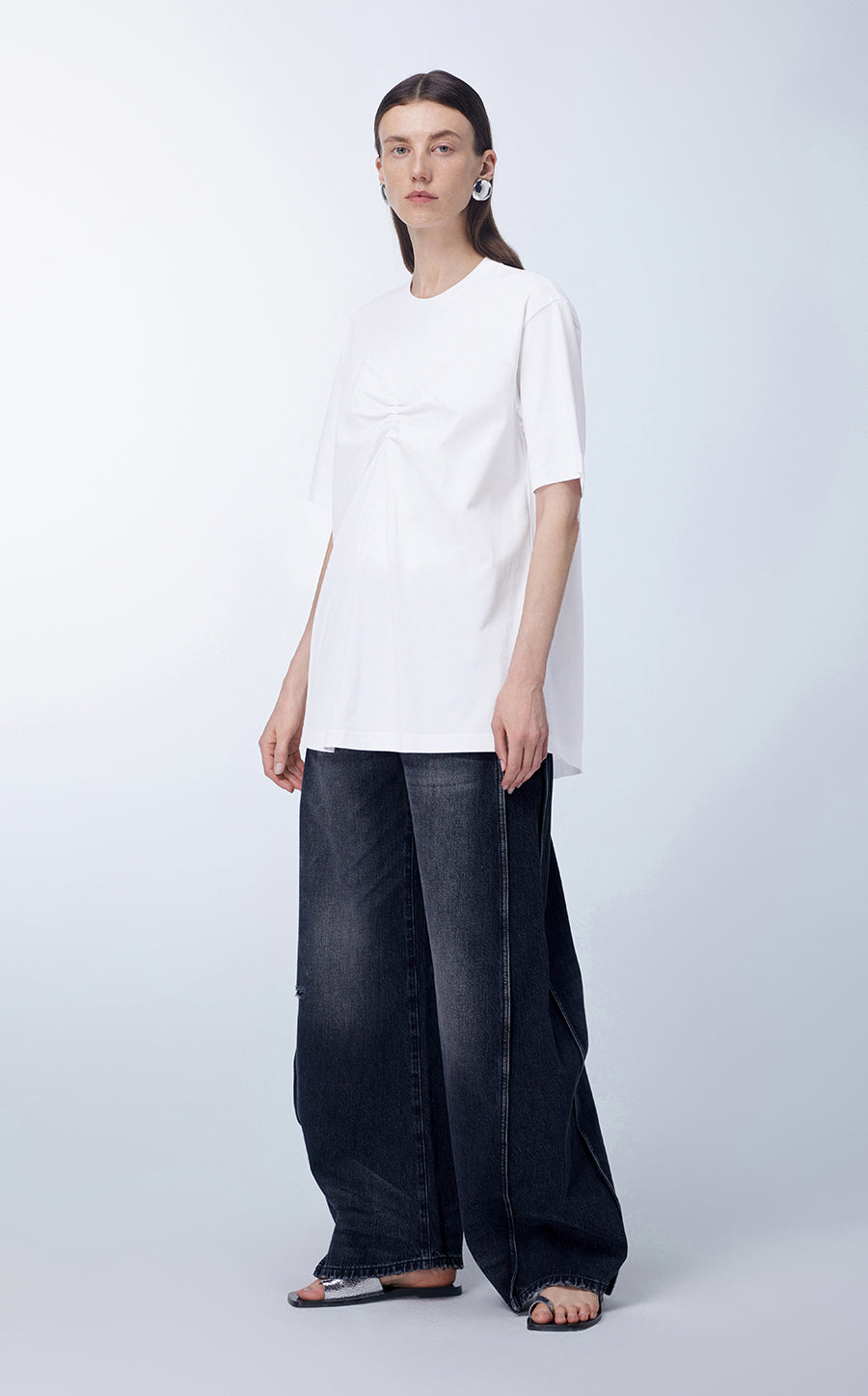 T-Shirt/JNBY Pleated Short-sleeved T-Shirt