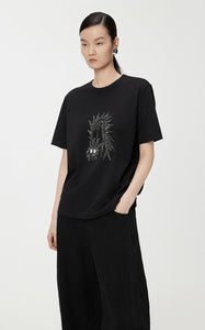 T-Shirt/JNBY Sequined Crew-necked Short-sleeved T-Shirt