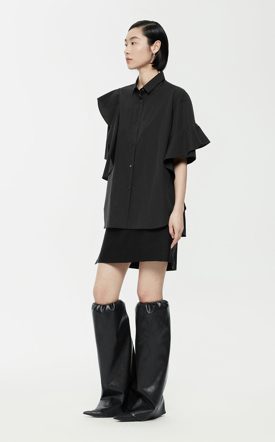 Blouse/JNBY Poplin Oversize Lined Short-sleeved Blouse