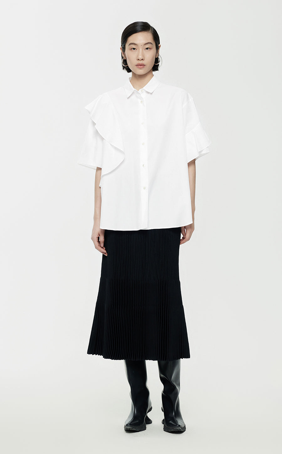 Blouse/JNBY Poplin Oversize Lined Short-sleeved Blouse