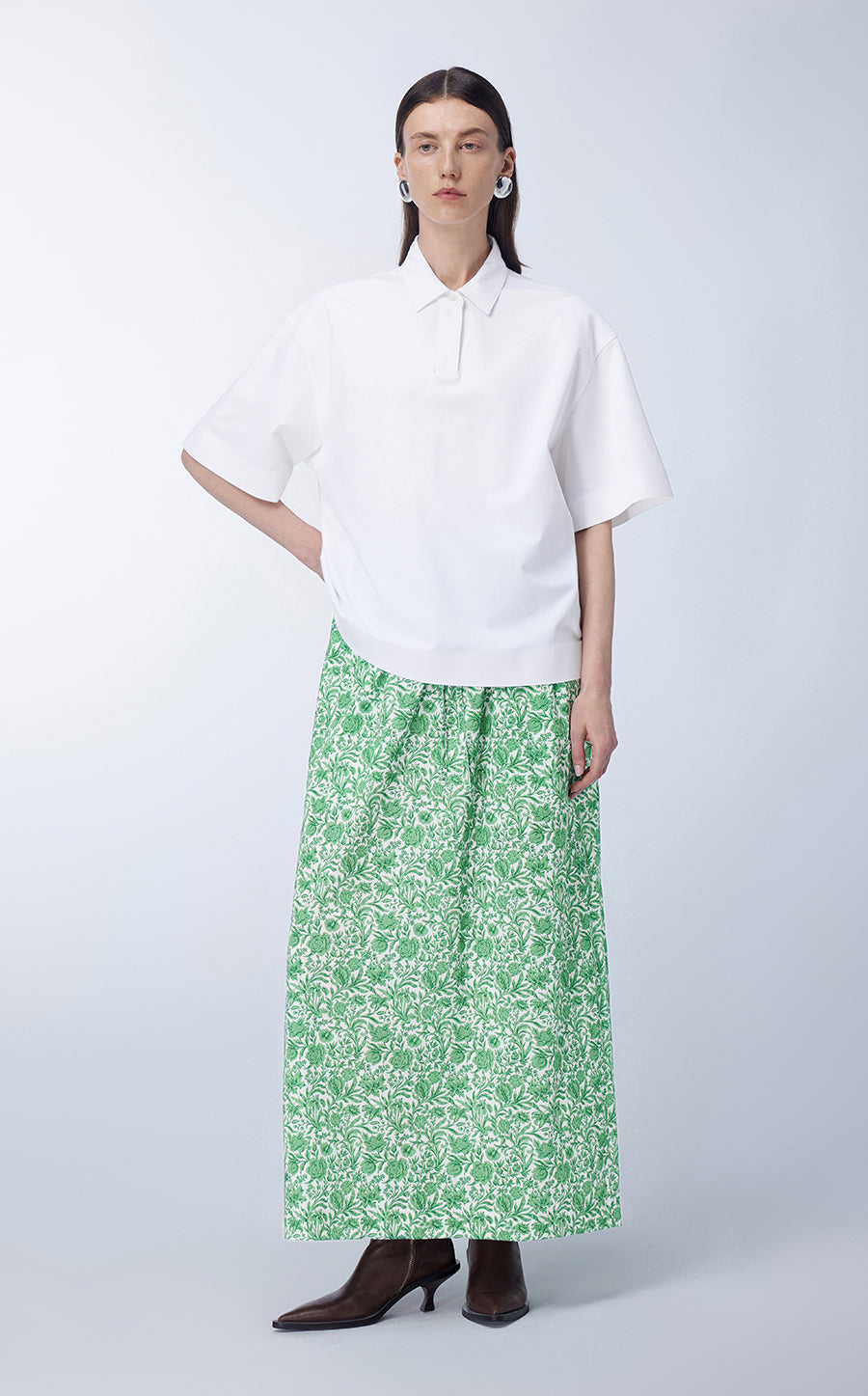 Skirt/JNBY Loose Fitting Drawstring Ankle-length Skirt