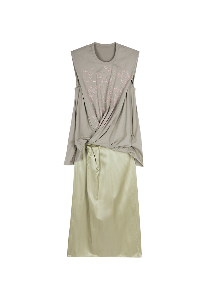 Dresses/JNBY Ankle-length Drawstring Shift Sleeveless Dresses