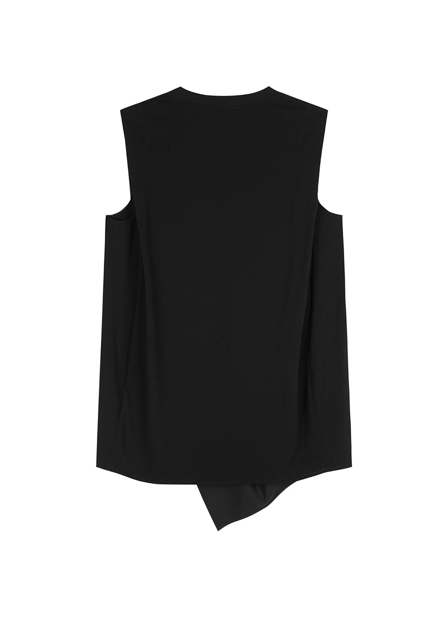 T-Shirt/JNBY Asymmetric Sleeveless T-Shirt