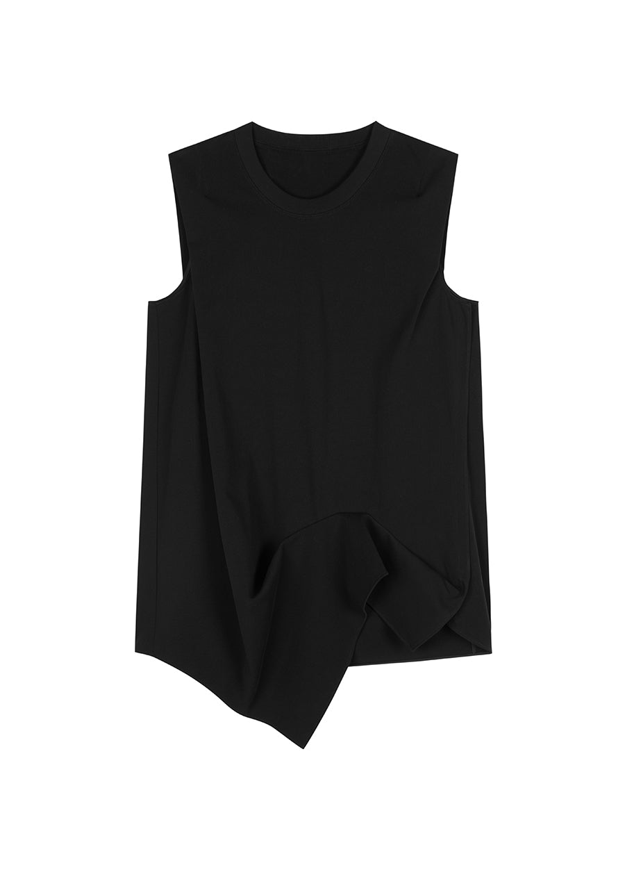 T-Shirt/JNBY Asymmetric Sleeveless T-Shirt