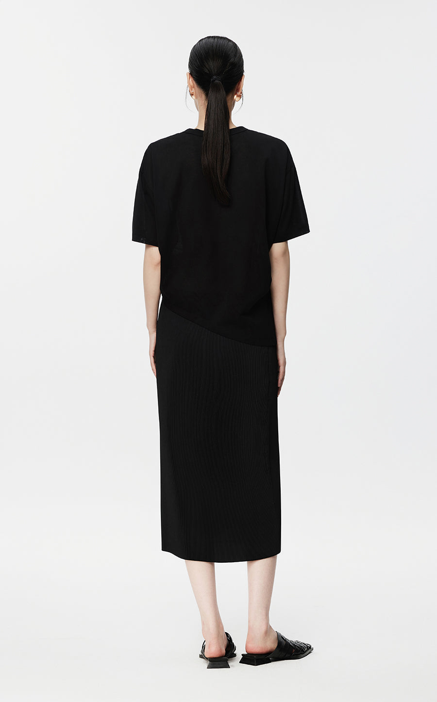 T-Shirt/JNBY Asymmetric Oversize Short-sleeved T-Shirt