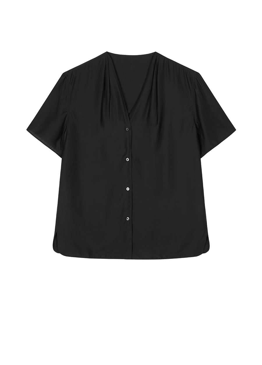 Blouse/JNBY V-neck Loose-fitting Short-sleeved Blouse