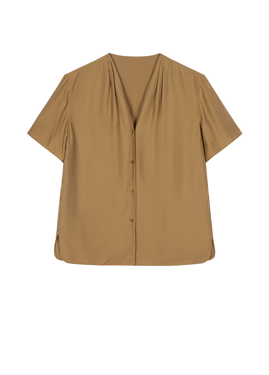 Blouse/JNBY V-neck Loose-fitting Short-sleeved Blouse