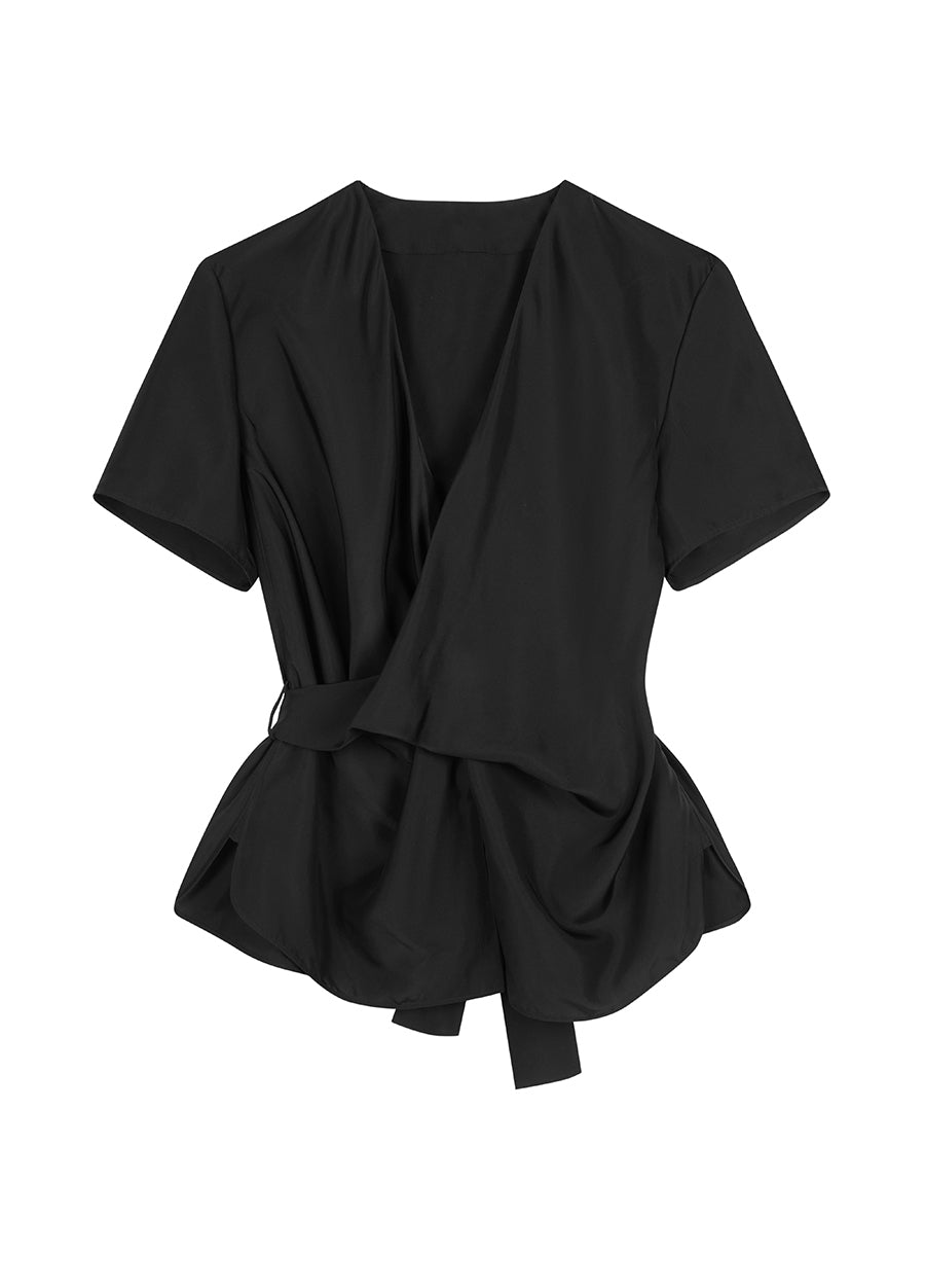 Blouse/JNBY V-neck Loose-fitting Short-sleeved Blouse