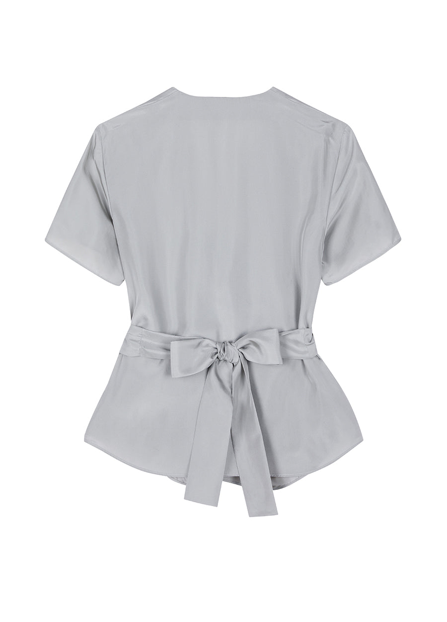 Blouse/JNBY V-neck Loose-fitting Short-sleeved Blouse