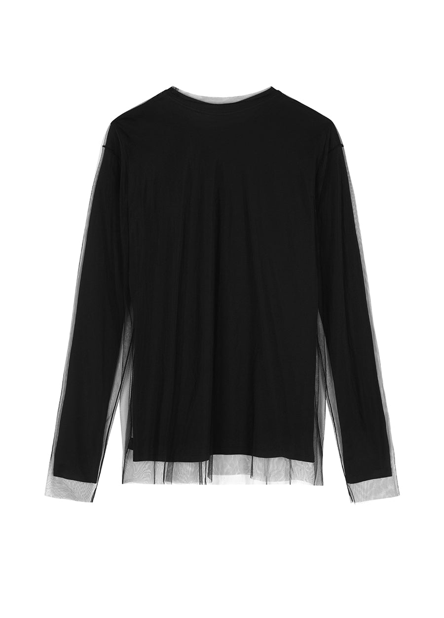 T-Shirt/JNBY Loose Fitting Long- sleeved T-Shirt