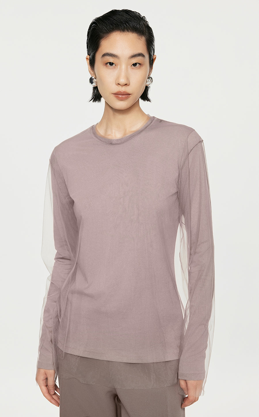 T-Shirt/JNBY Loose Fitting Long- sleeved T-Shirt