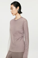 T-Shirt/JNBY Loose Fitting Long- sleeved T-Shirt