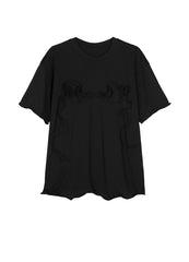 T-shirt /JNBY Drawstring Aluminum Wire Cotton T-shirt
