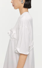 T-shirt /JNBY Drawstring Aluminum Wire Cotton T-shirt