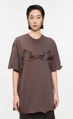 T-shirt /JNBY Drawstring Aluminum Wire Cotton T-shirt