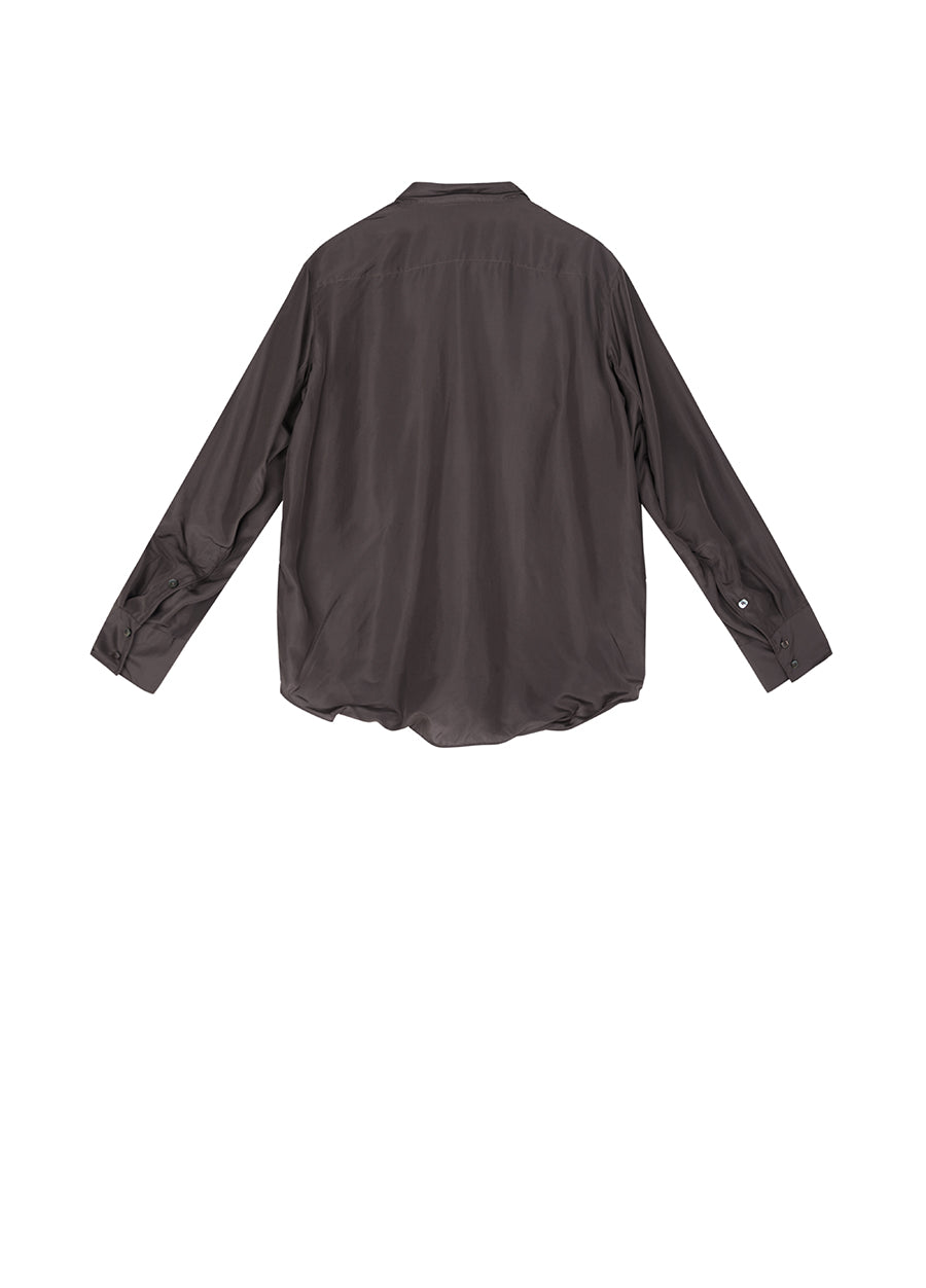 Shirt /JNBY Loose Fitting Long-sleeved Silk Shirt