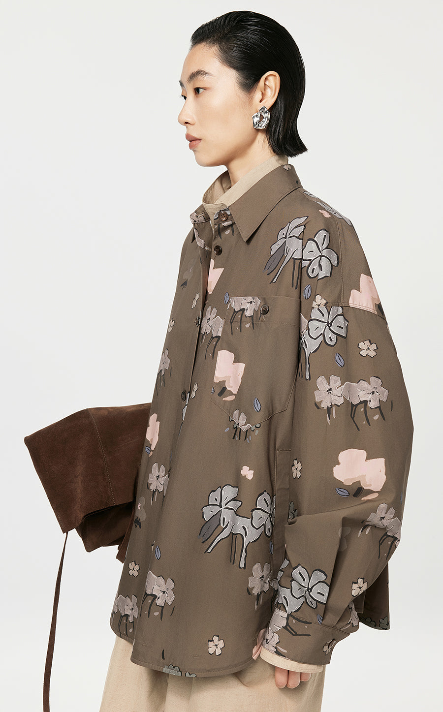 Shirt/JNBY Loose Fitting Long-sleeved Shirt