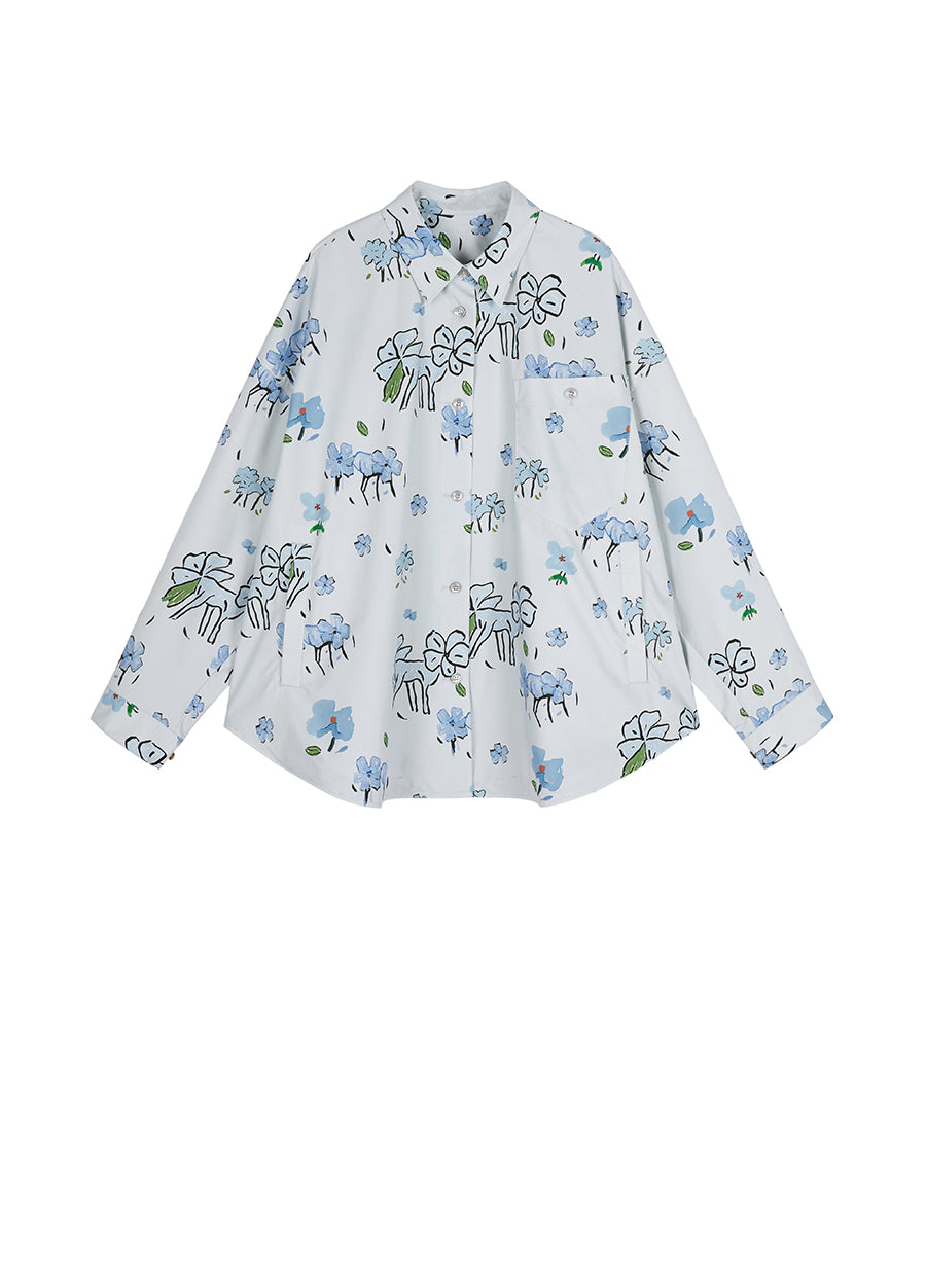 Shirt/JNBY Loose Fitting Long-sleeved Shirt