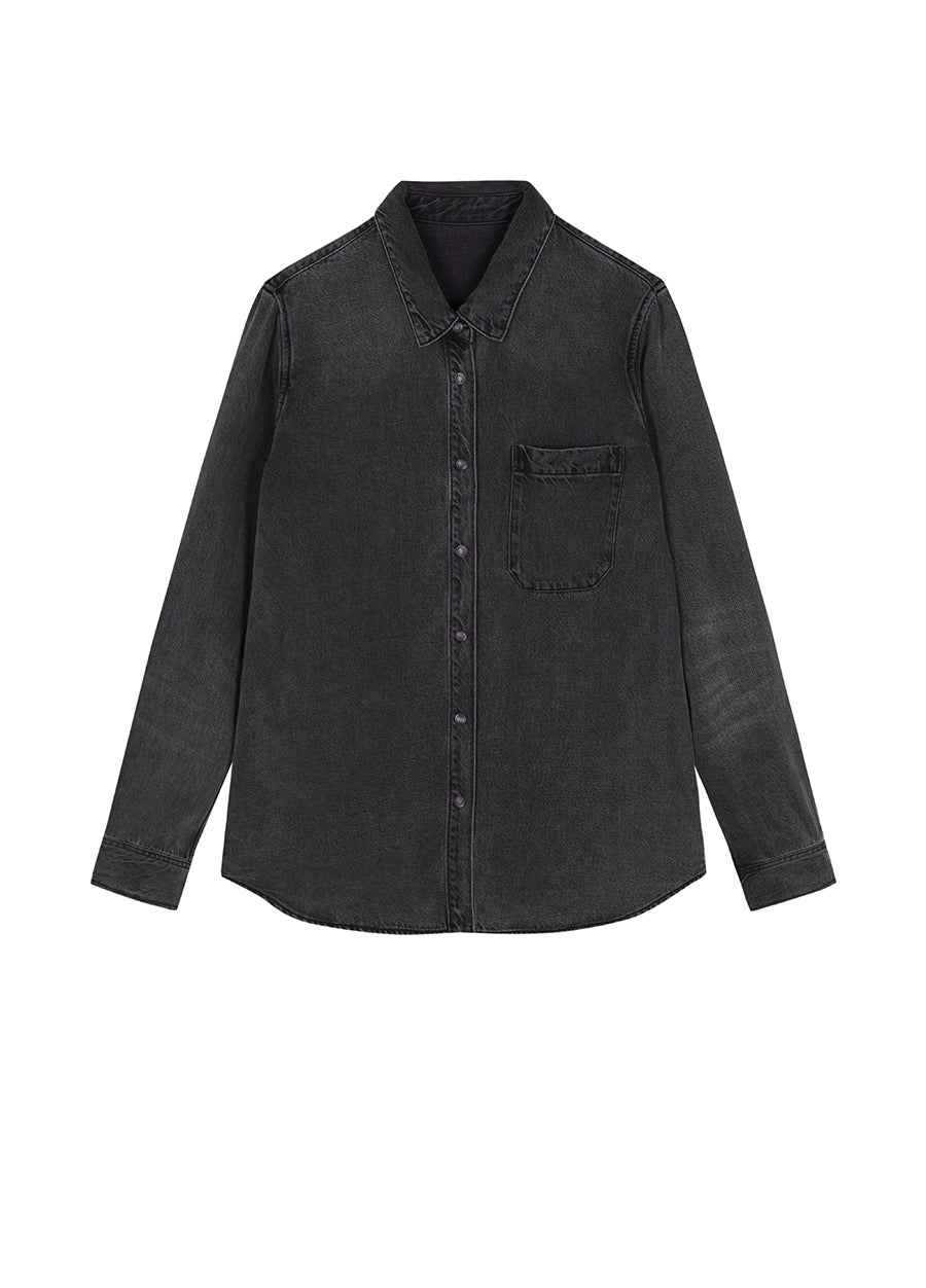 Shirt/JNBY Denim Loose Fitting Long-sleeved Shirt