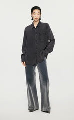 Shirt/JNBY Denim Loose Fitting Long-sleeved Shirt