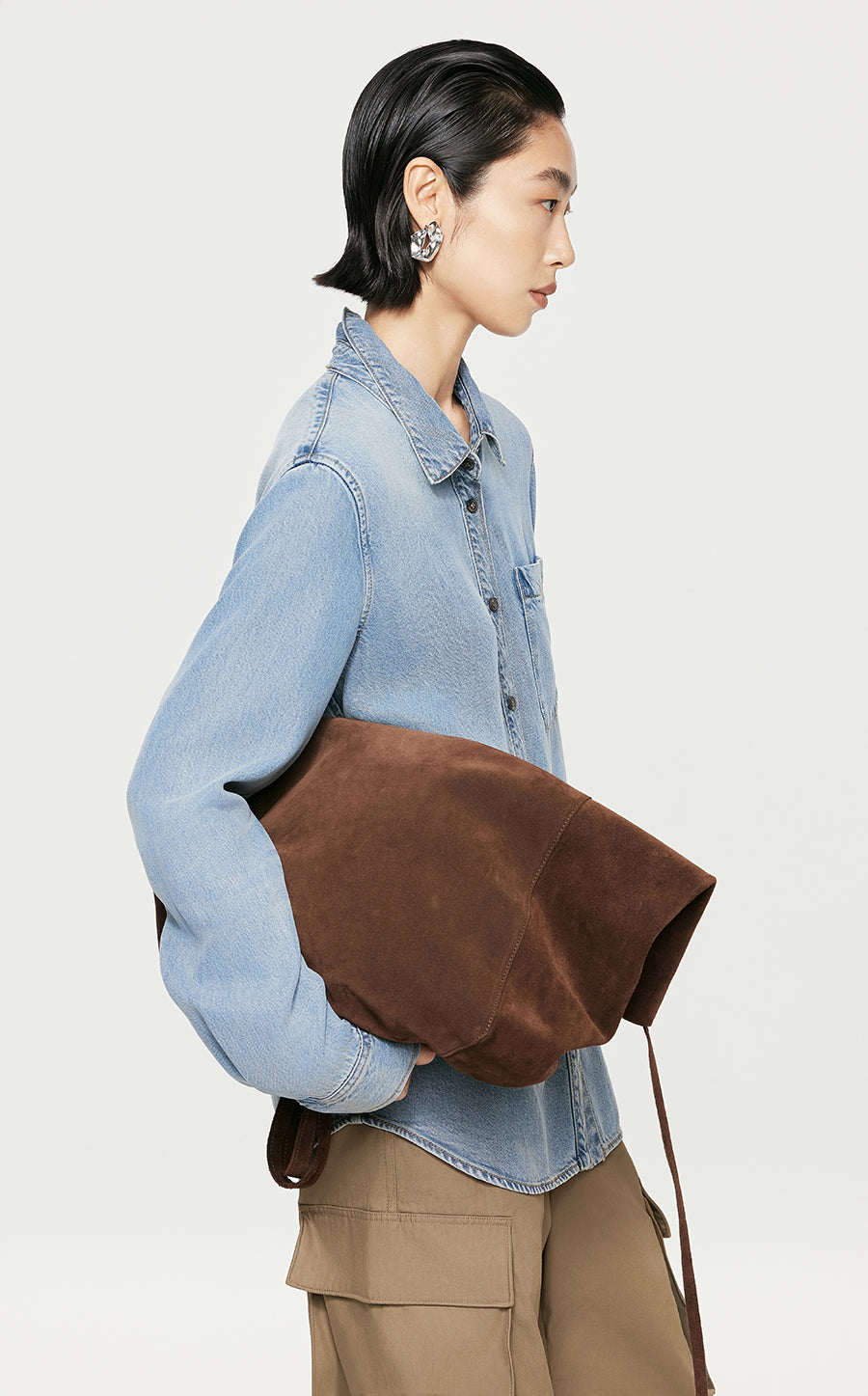 Shirt/JNBY Denim Loose Fitting Long-sleeved Shirt