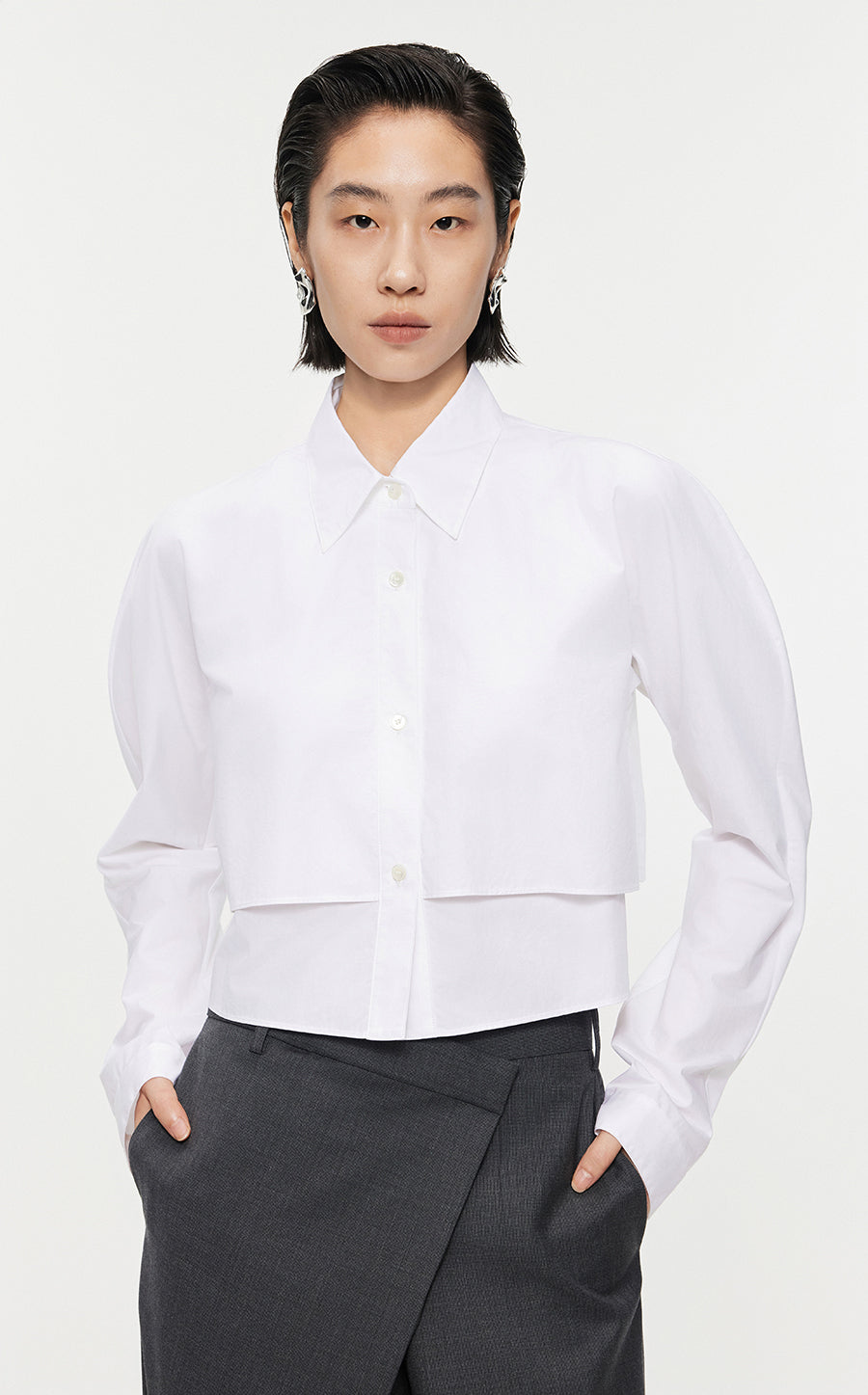 Shirt /JNBY Loose Fitting Long-sleeved Shirt