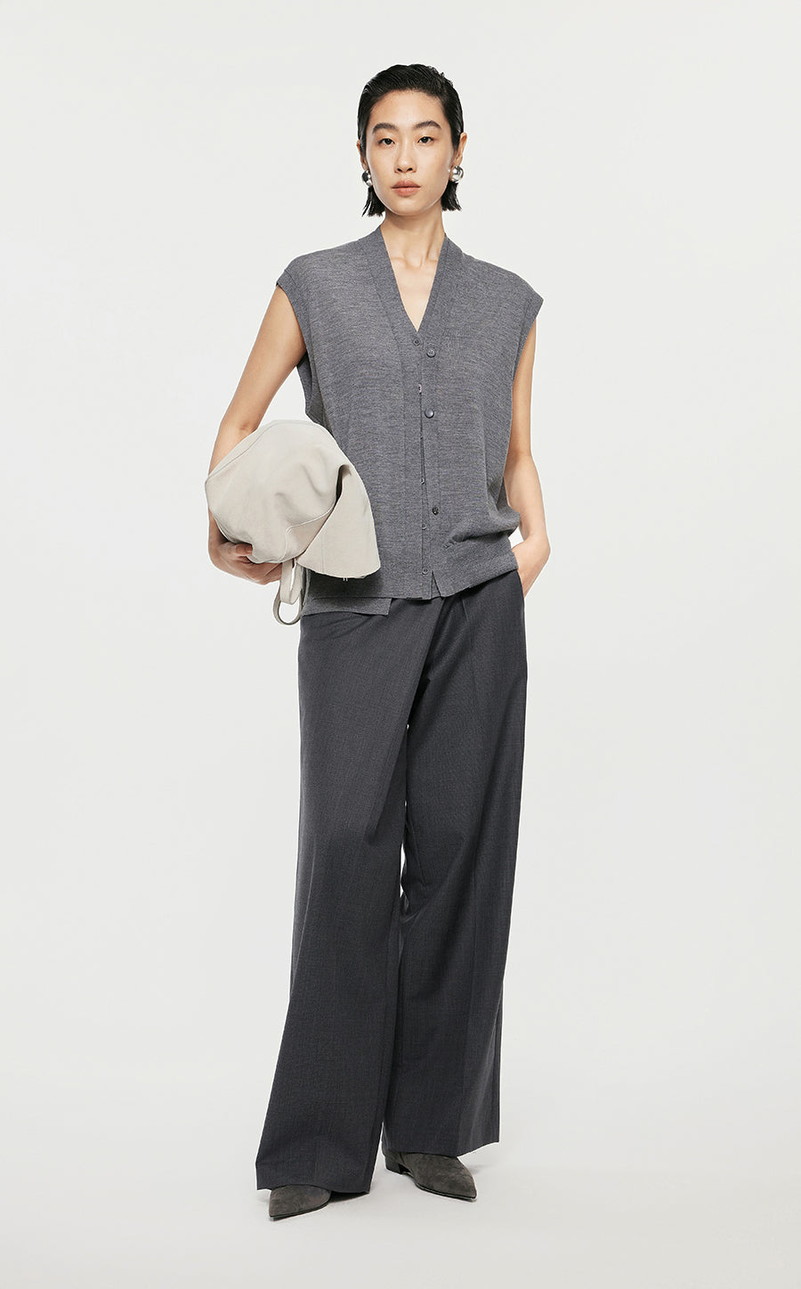 Vest/JNBY Collarless Thin Knit Vest