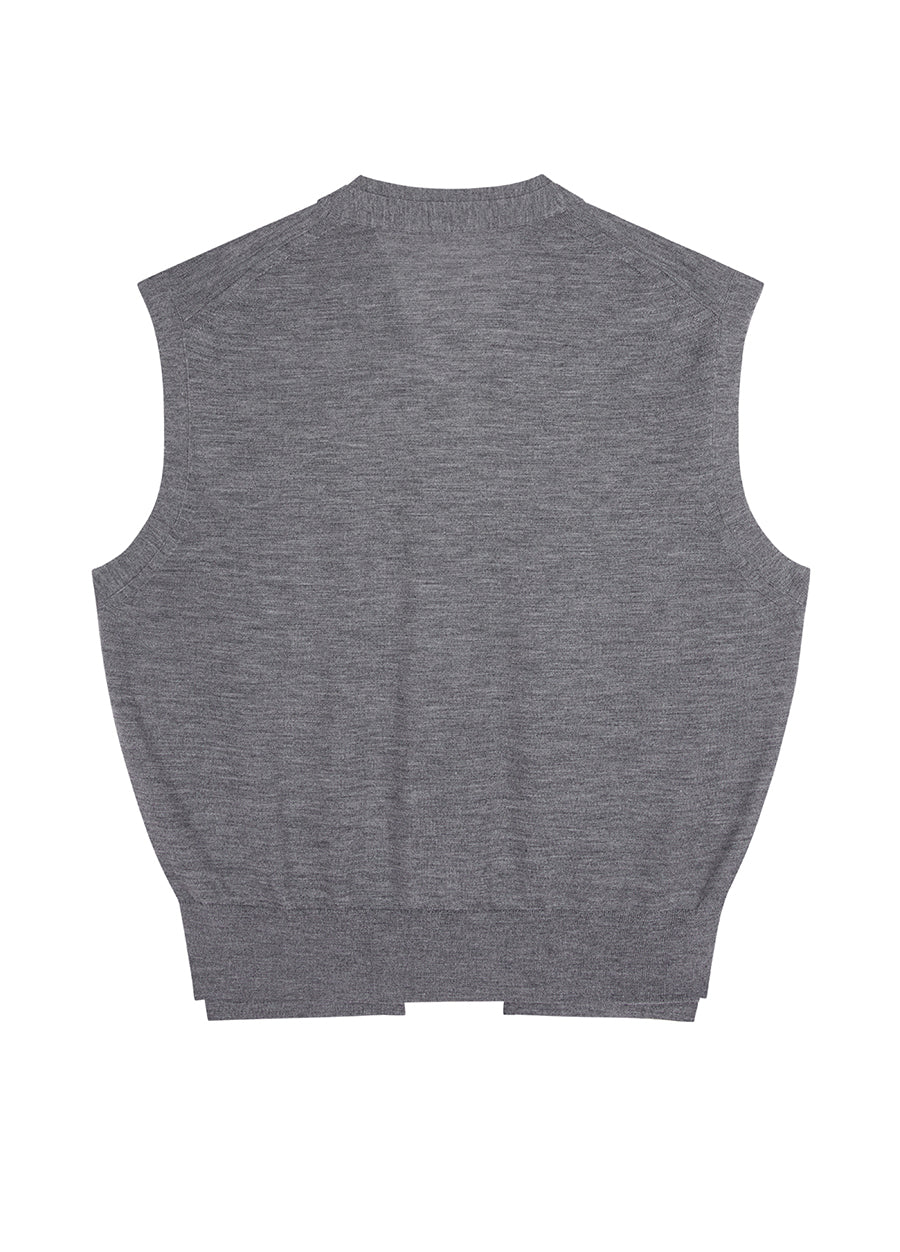 Vest/JNBY Collarless Thin Knit Vest