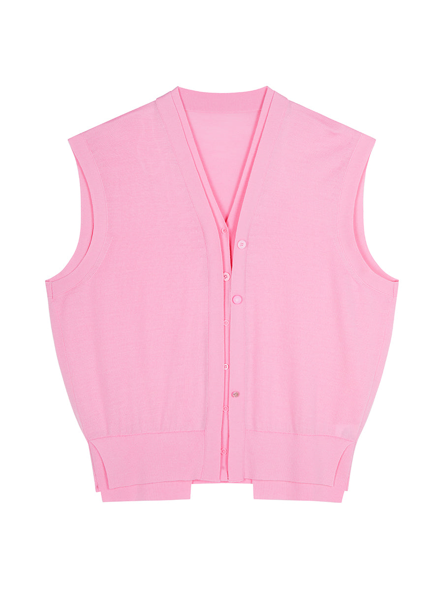 Vest/JNBY Collarless Thin Knit Vest