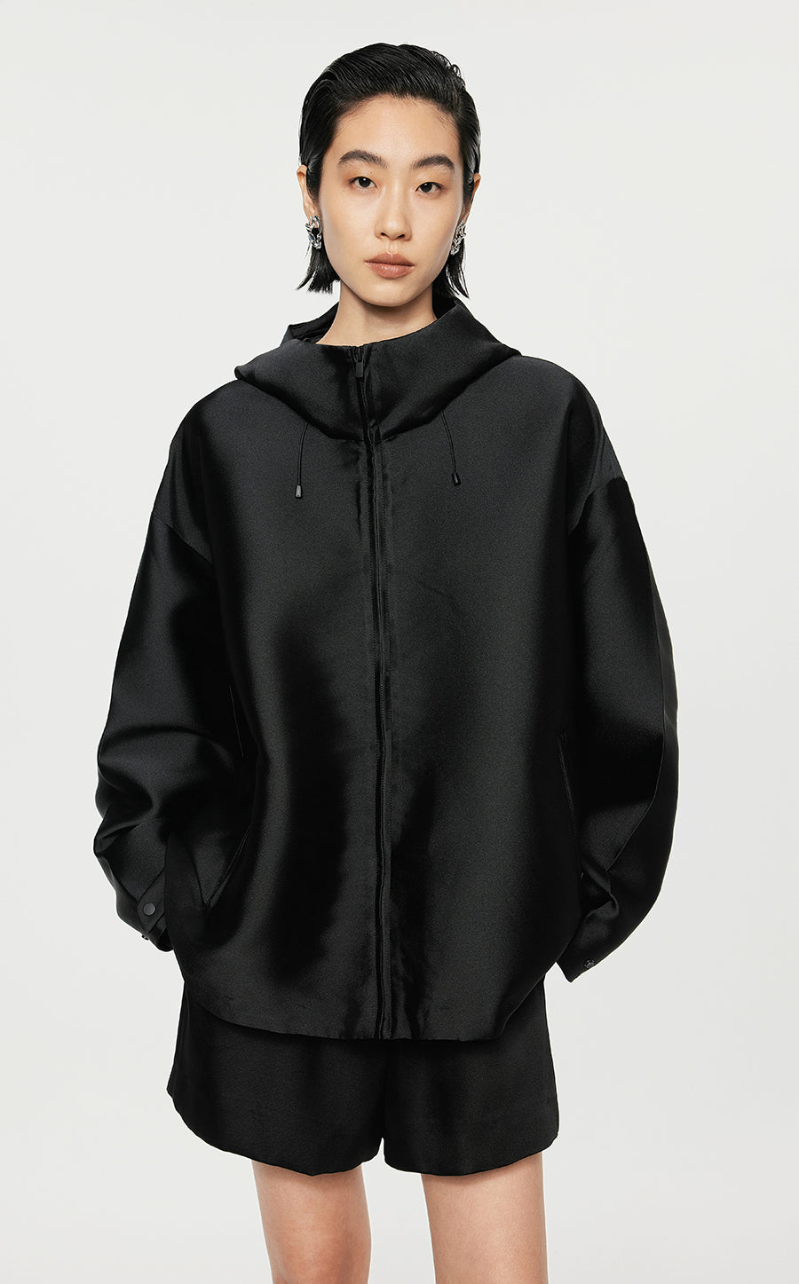 Coat/JNBY Oversize Overlength Zipper Cardigan Coat