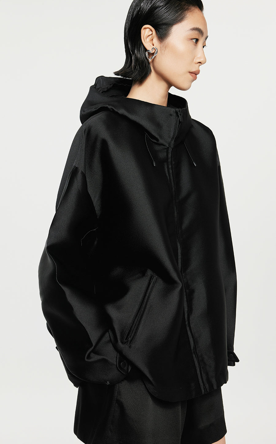 Coat/JNBY Oversize Overlength Zipper Cardigan Coat