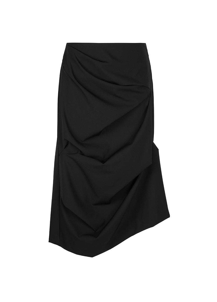 Skirt/JNBY Twill Asymmetric Midi Skirt