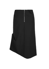 Skirt/JNBY Twill Asymmetric Midi Skirt