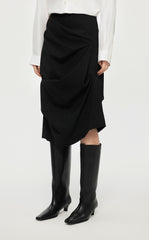 Skirt/JNBY Twill Asymmetric Midi Skirt